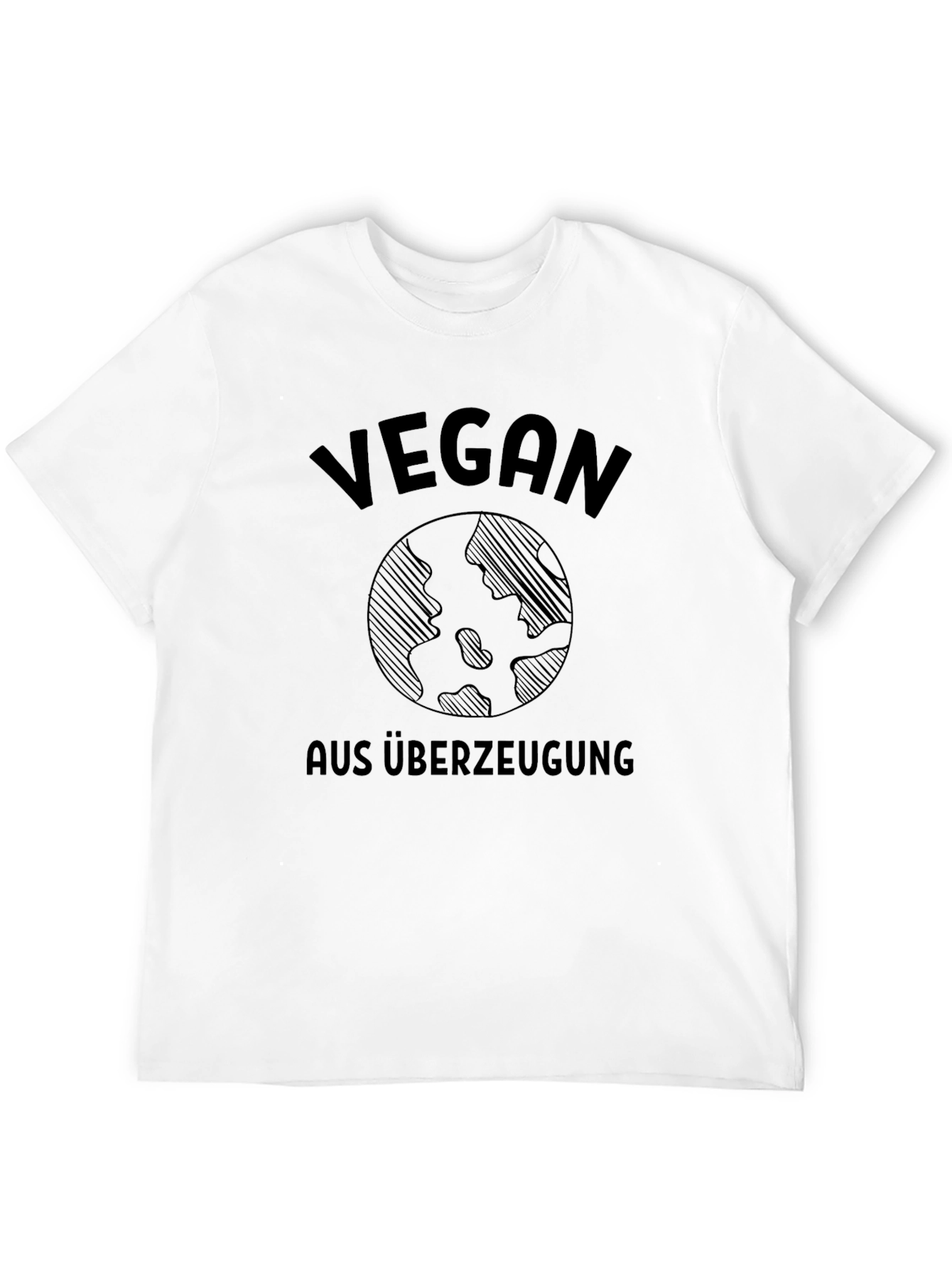 Vegan Earth Graphic T-Shirt - Black