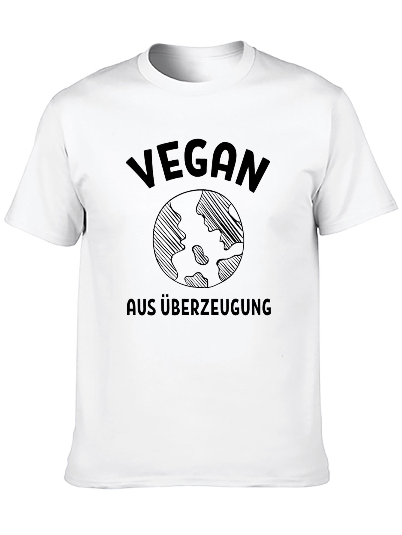 Vegan Earth Graphic T-Shirt - Black