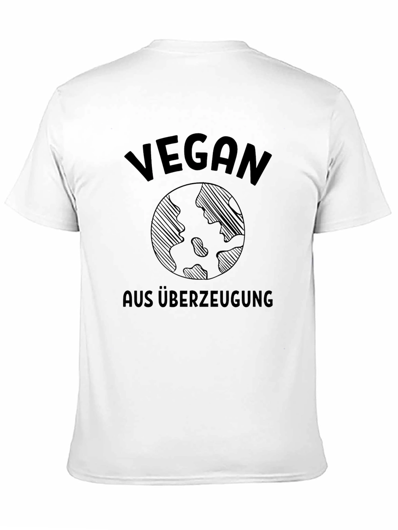Vegan Earth Graphic T-Shirt - Black