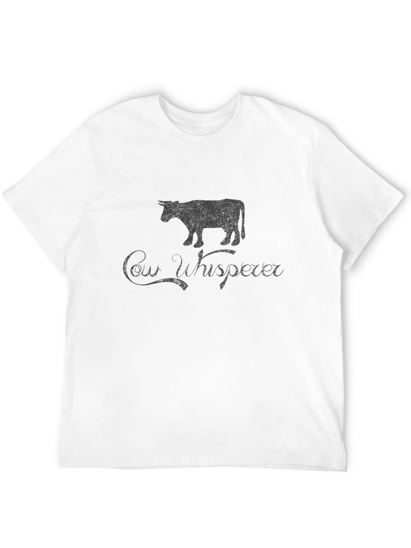 Cow Whisperer Graphic Tee - Black Casual Shirt