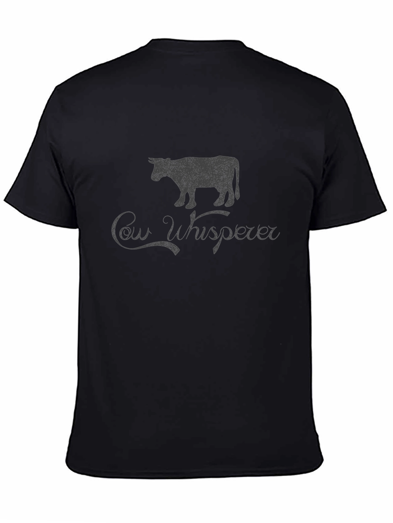 Cow Whisperer Graphic Tee - Black Casual Shirt