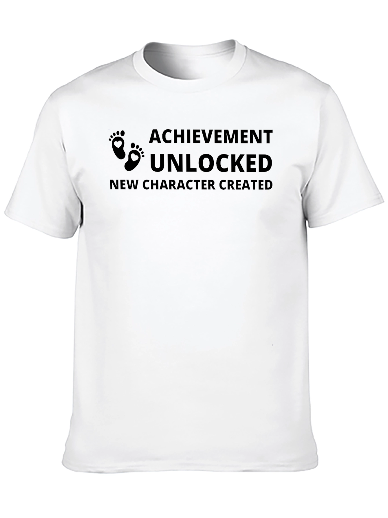 Achievement Unlocked New Character Black T-Shirt