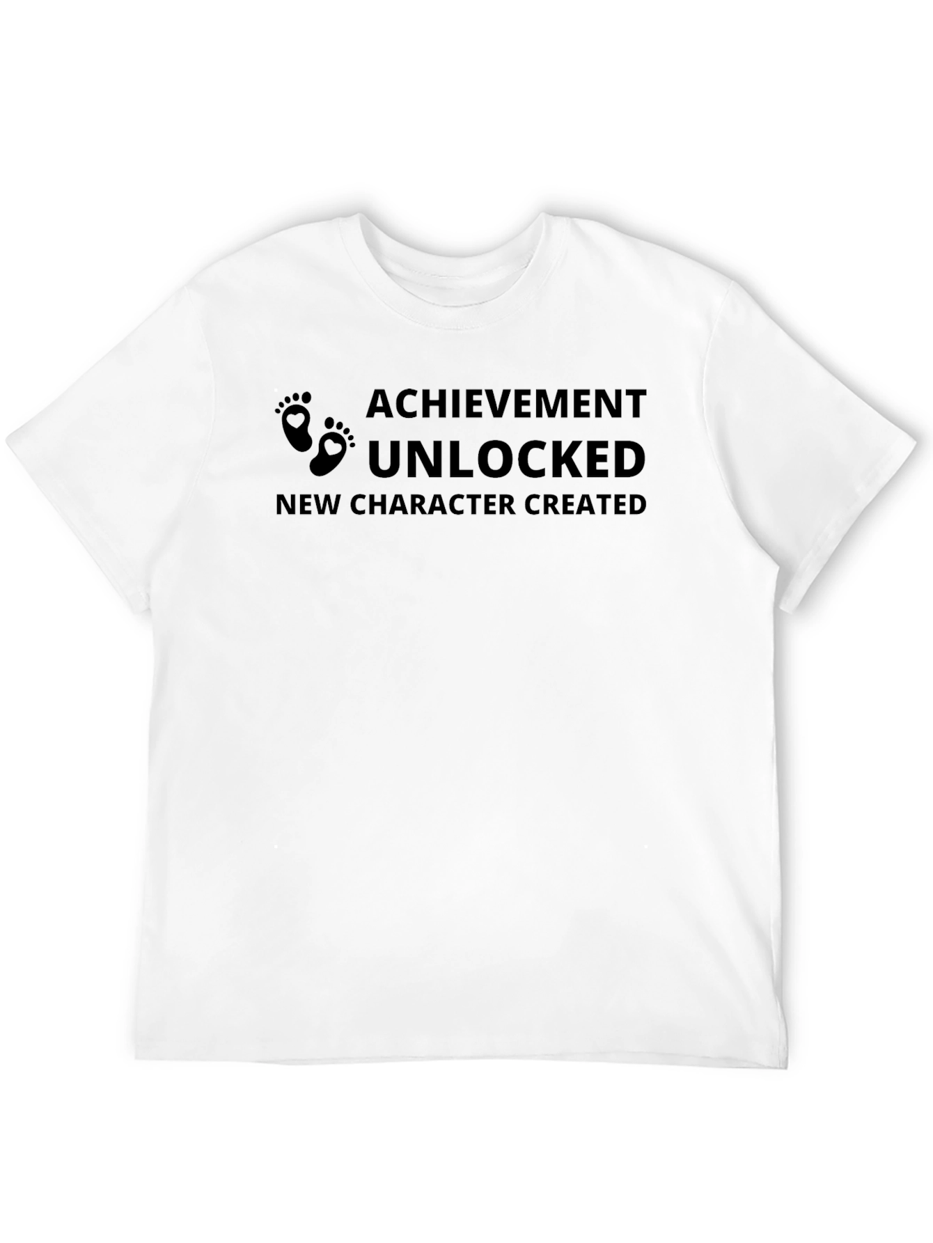 Achievement Unlocked New Character Black T-Shirt