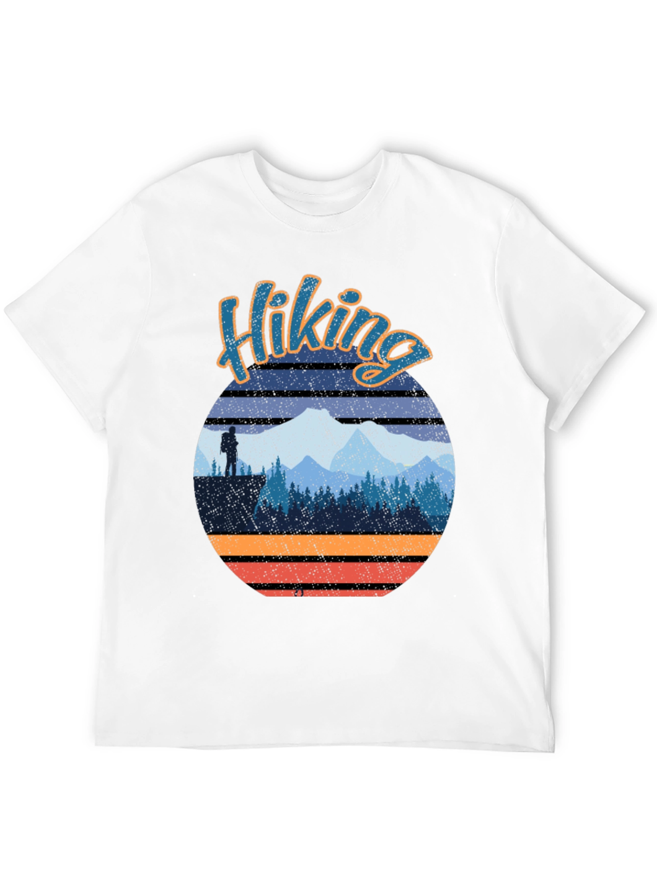 Hiking Adventure T-Shirt - Mountain Sunset Design