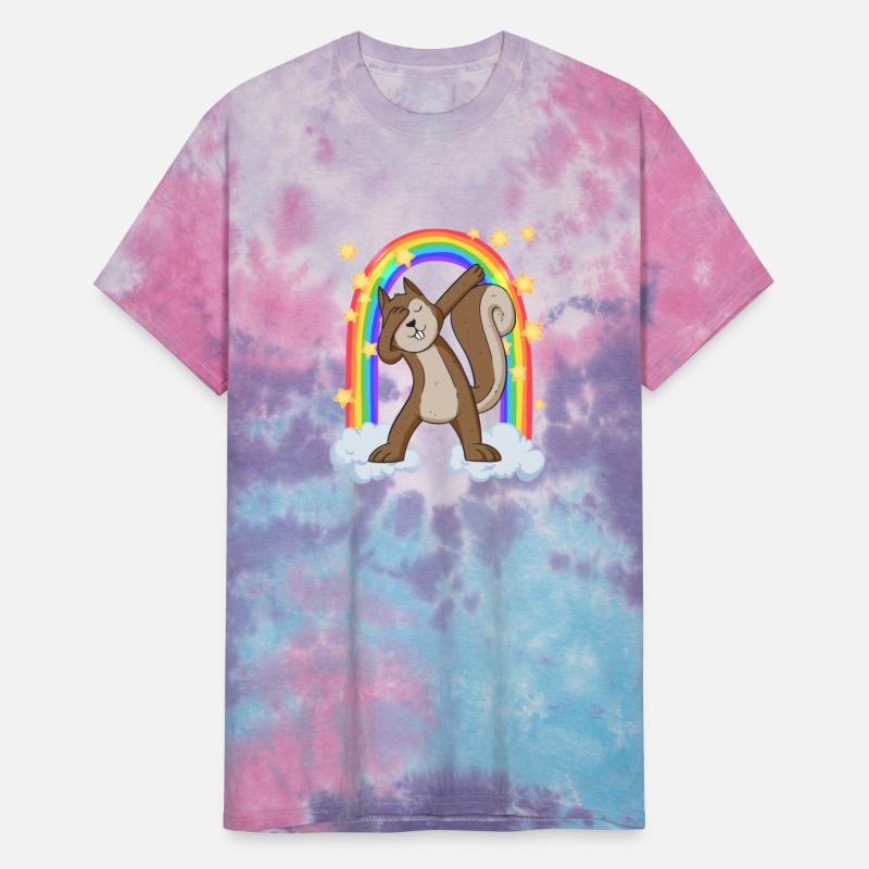 Dabbing squirrel on the rainbow gate