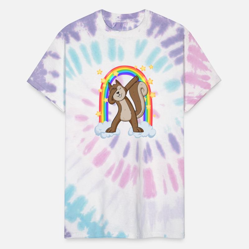 Dabbing squirrel on the rainbow gate