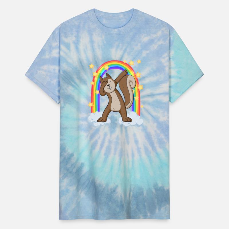 Dabbing squirrel on the rainbow gate