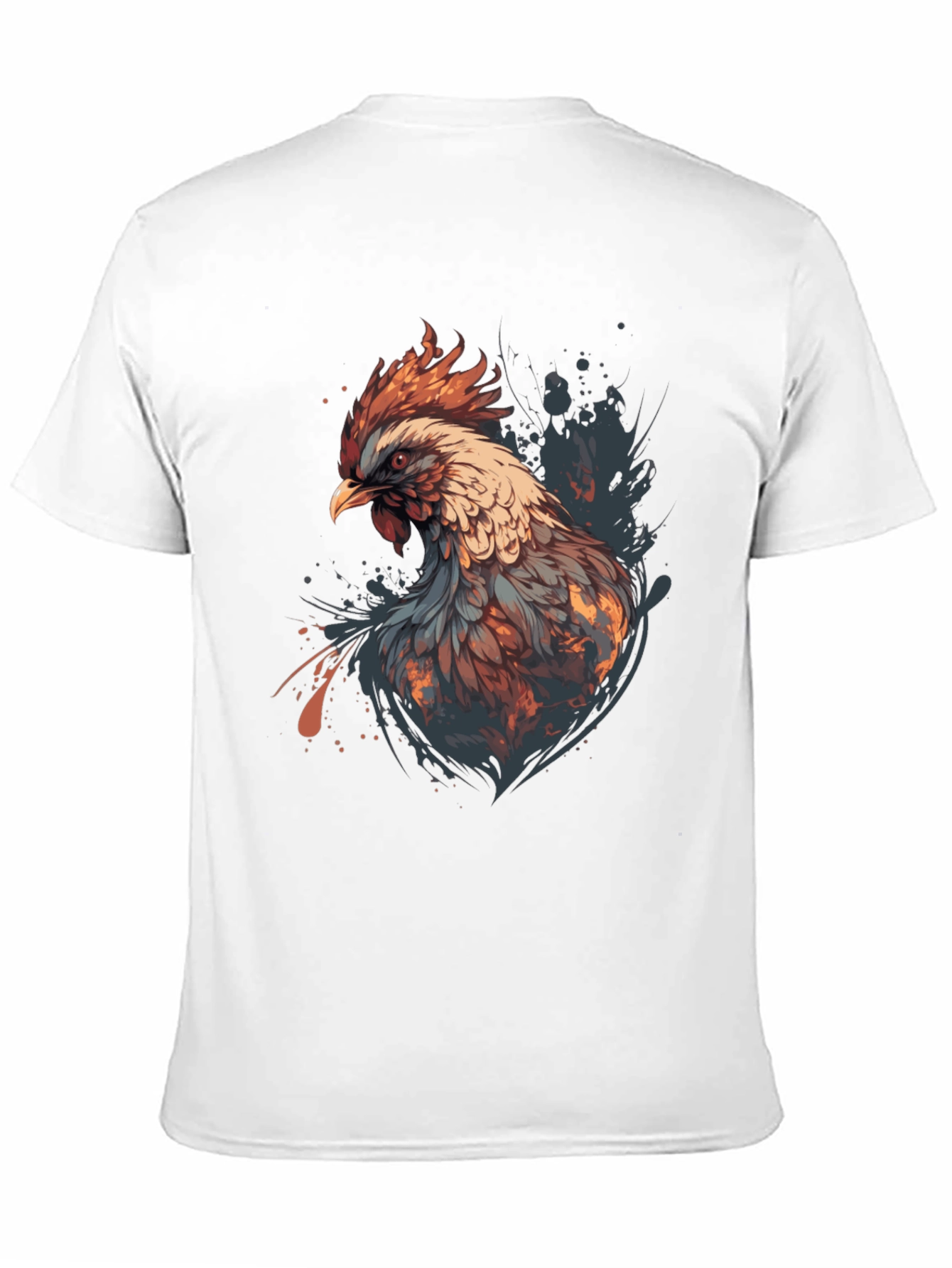 Rooster Graphic Tee - Stylish Mens Black T-Shirt