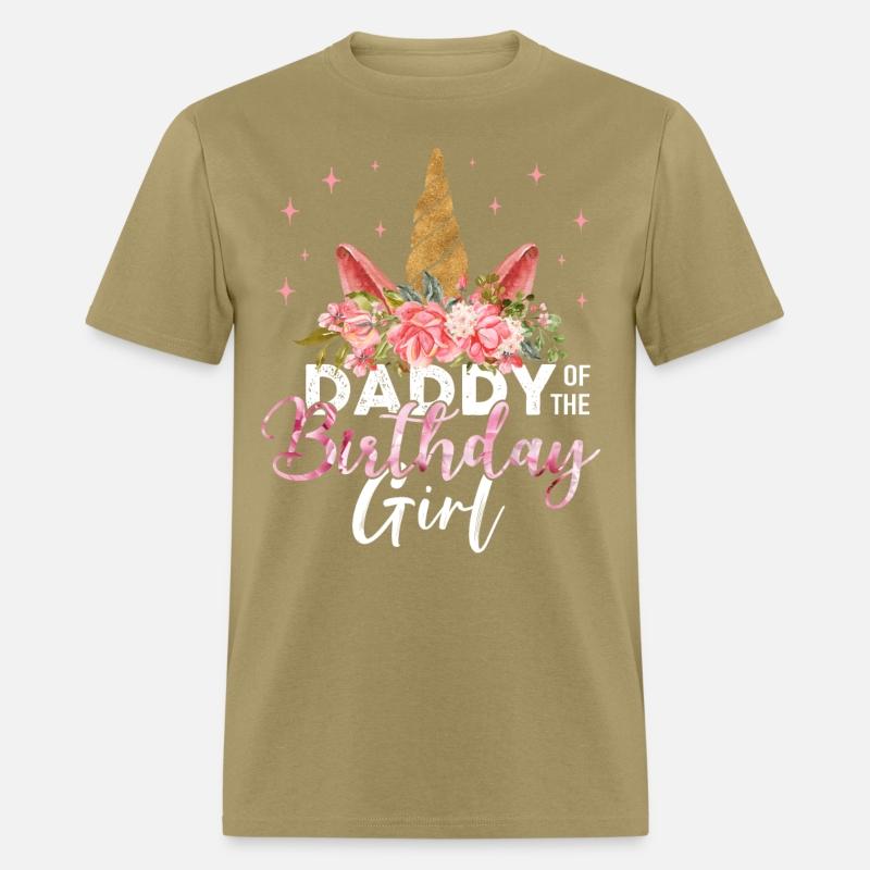 Daddy Of The Birthday Girl Father Flora Unicorn