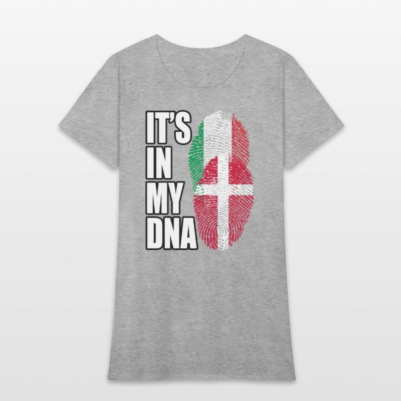 Danish And Italian Mix Heritage DNA Flag