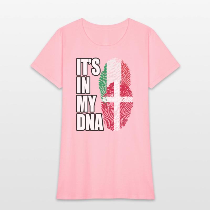 Danish And Italian Mix Heritage DNA Flag