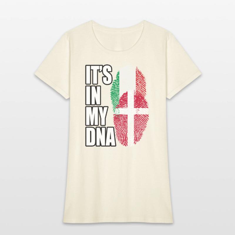 Danish And Italian Mix Heritage DNA Flag
