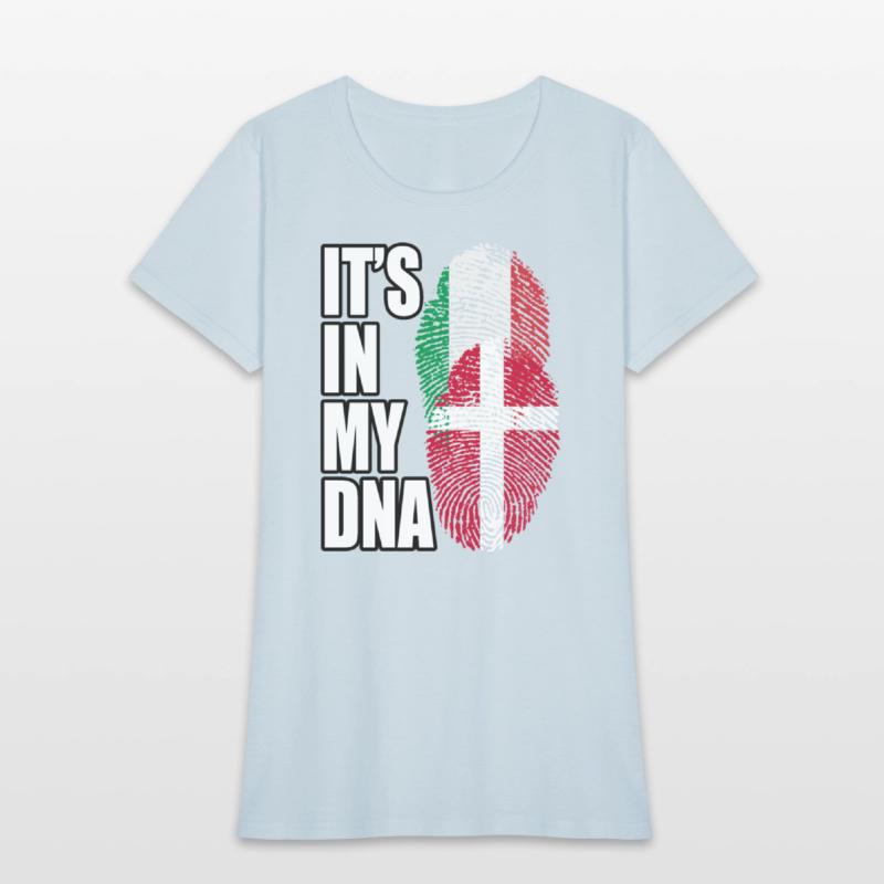 Danish And Italian Mix Heritage DNA Flag