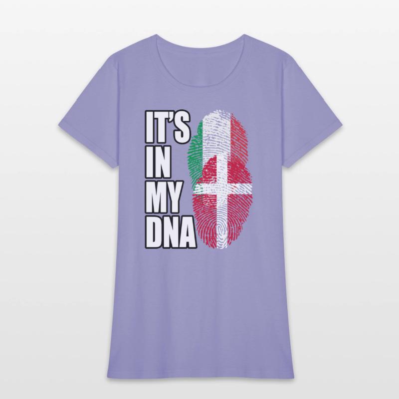 Danish And Italian Mix Heritage DNA Flag