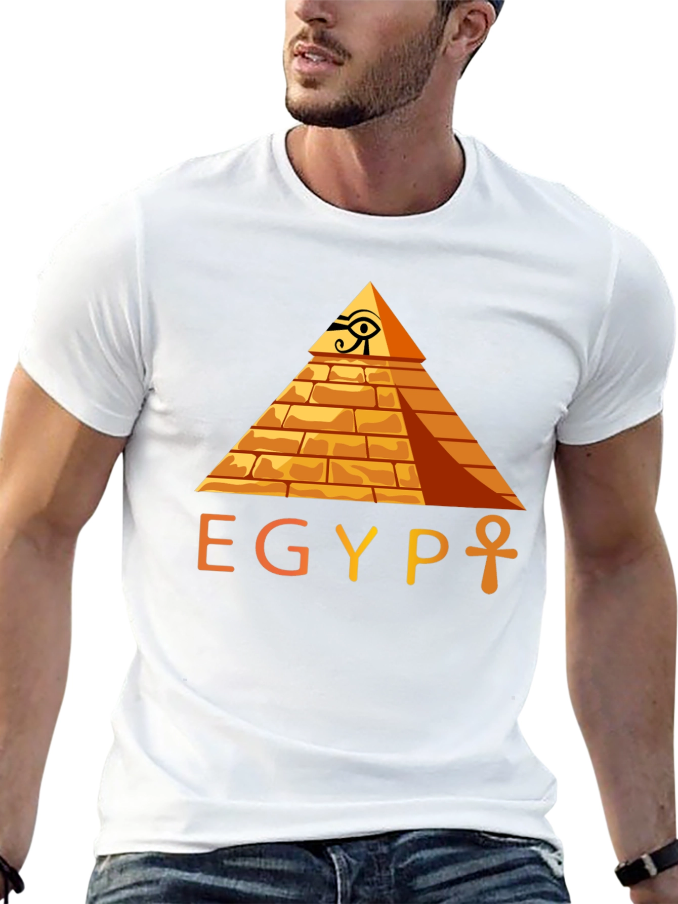 Egypt Pyramid Graphic Tee -  Ancient Egyptian Style T-Shirt