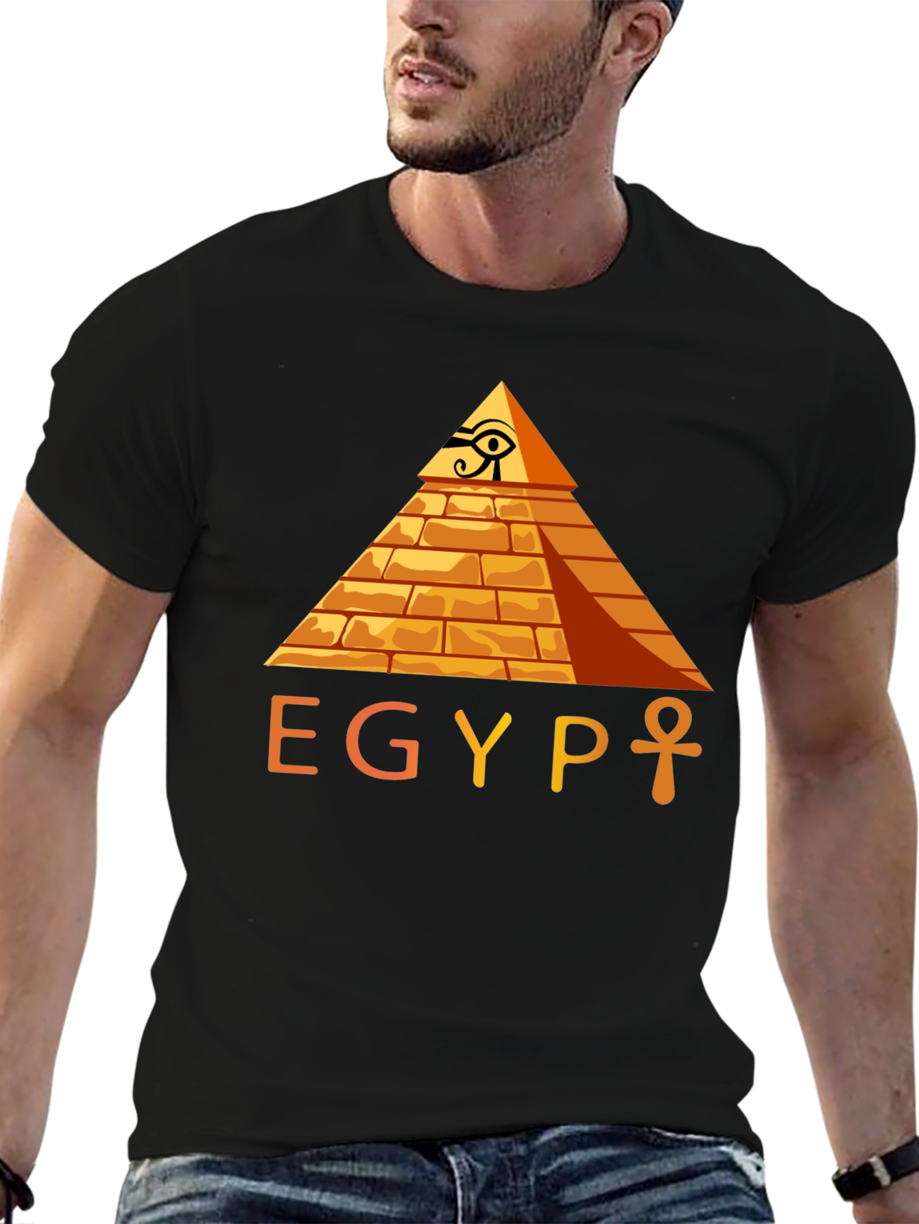 Egypt Pyramid Graphic Tee -  Ancient Egyptian Style T-Shirt