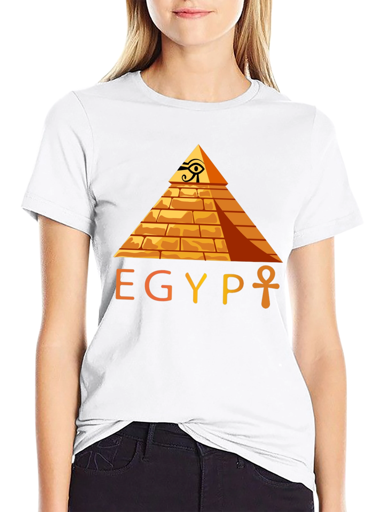 Egypt Pyramid Graphic Tee -  Ancient Egyptian Style T-Shirt