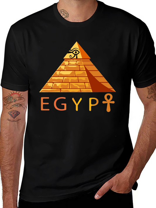Egypt Pyramid Graphic Tee -  Ancient Egyptian Style T-Shirt