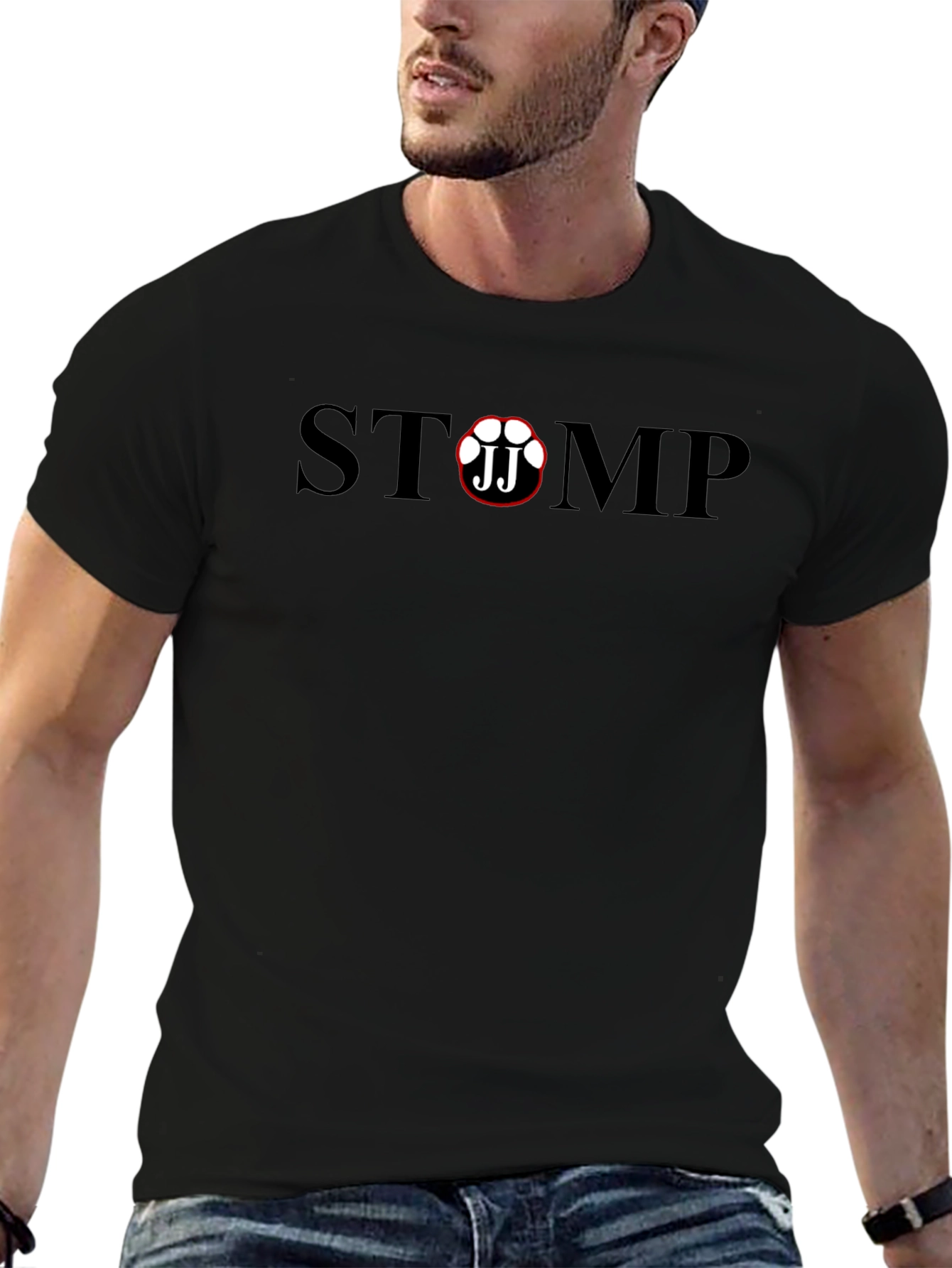 STOMP JJ Logo Black T-Shirt - Casual Wear