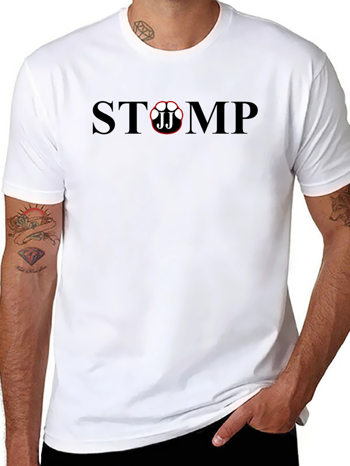 STOMP JJ Logo Black T-Shirt - Casual Wear