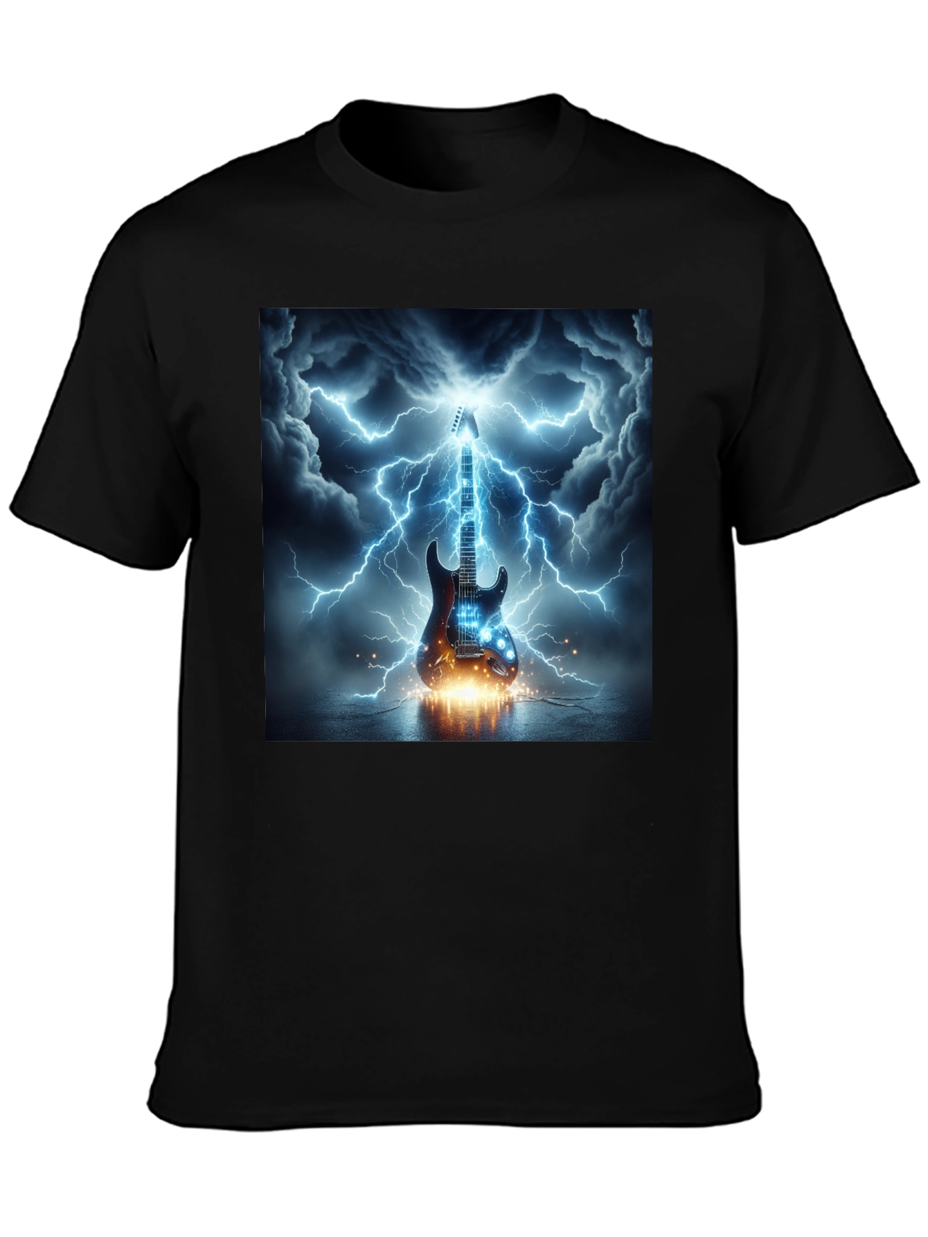 Electric Guitar Lightning T-Shirt