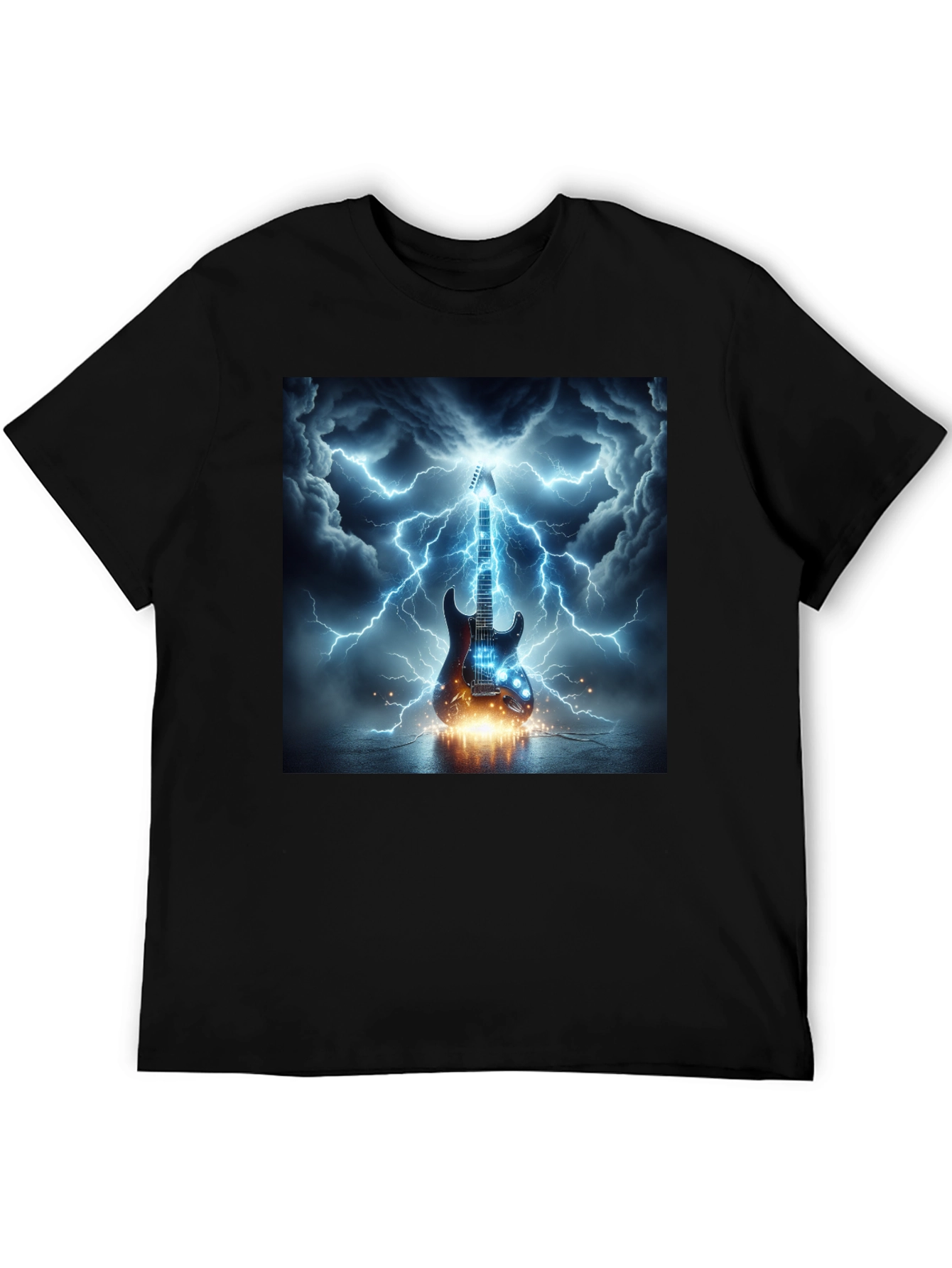 Electric Guitar Lightning T-Shirt