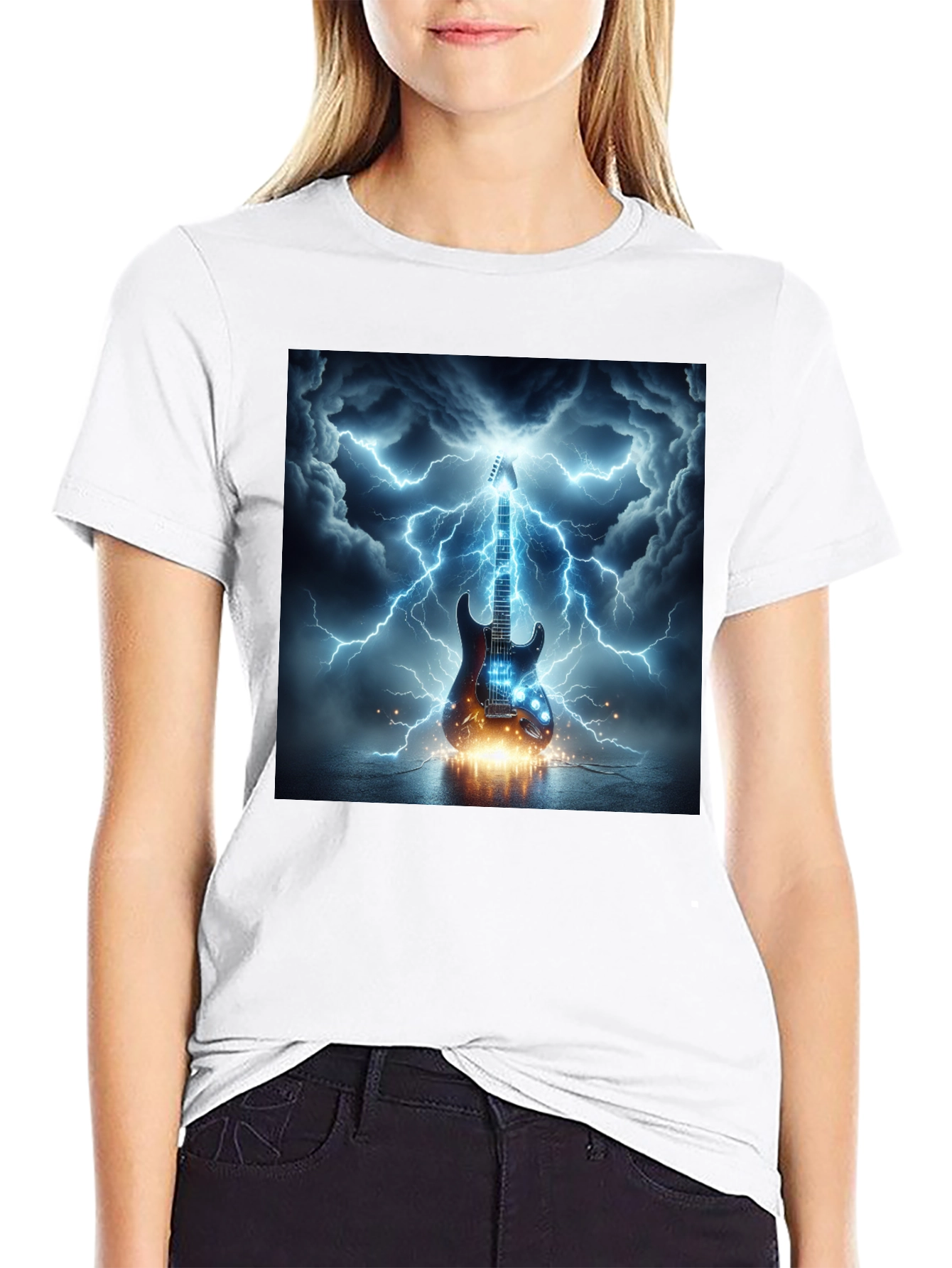 Electric Guitar Lightning T-Shirt