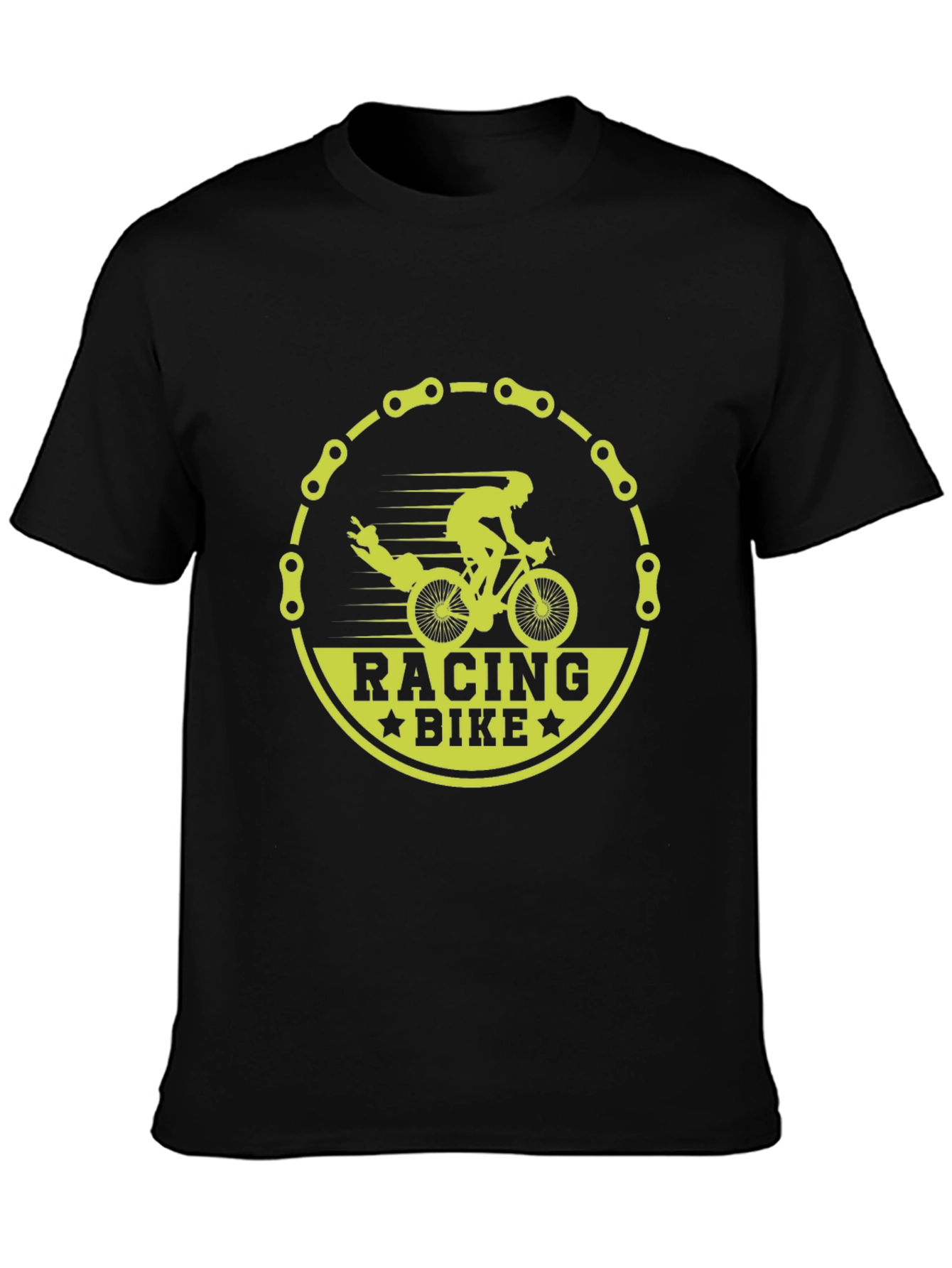 Racing Bike Graphic T-Shirt - Black