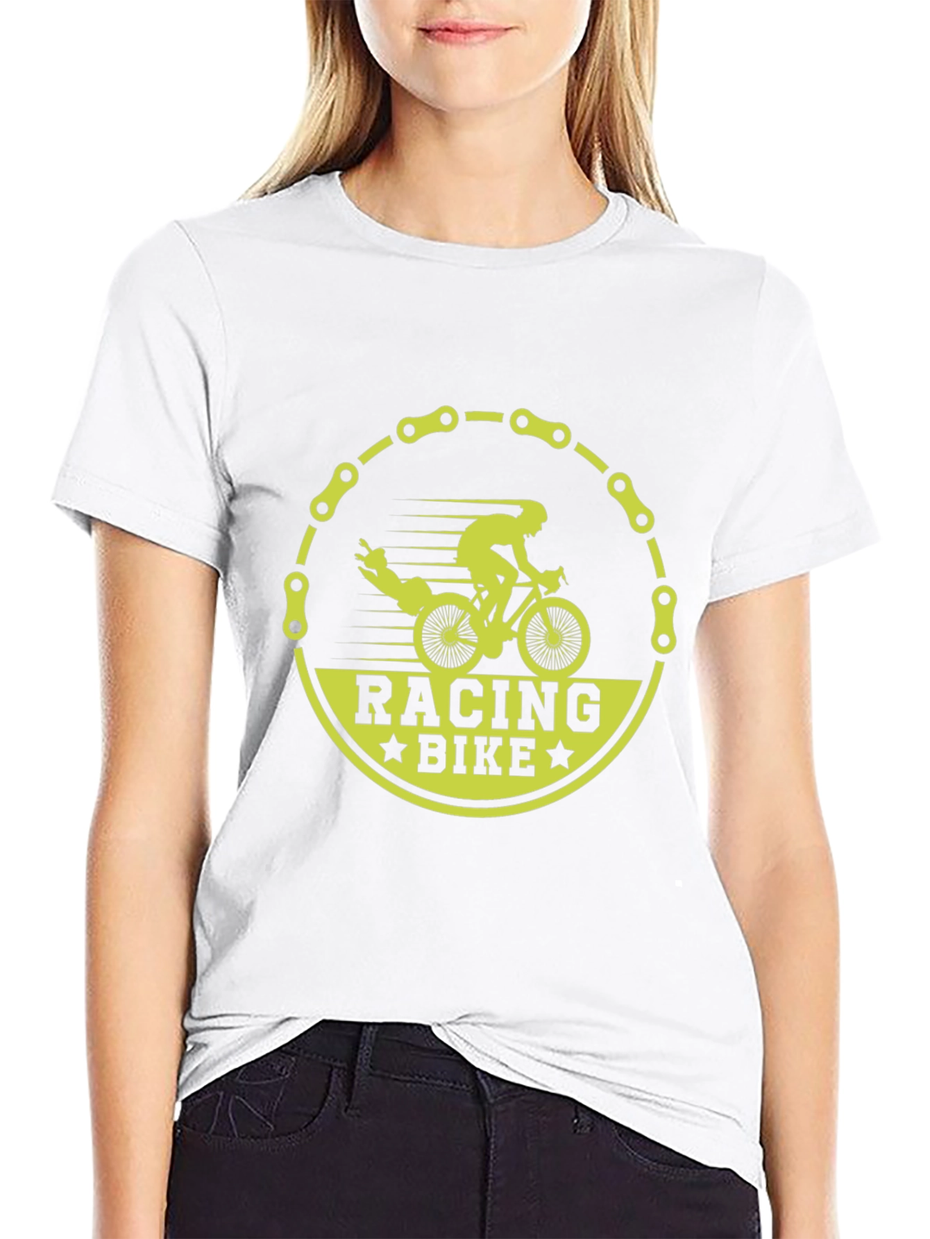 Racing Bike Graphic T-Shirt - Black