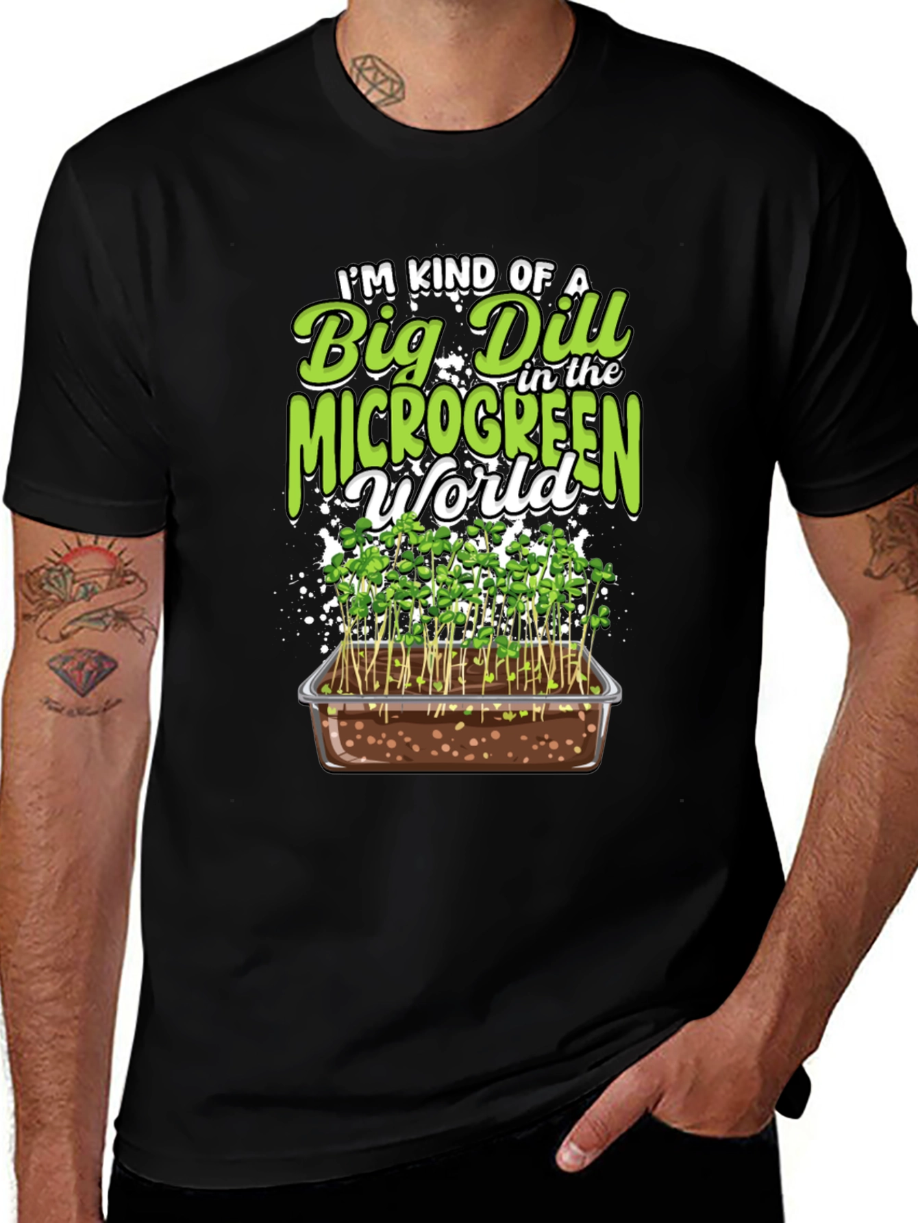 Big Dill Microgreen World Graphic Tee