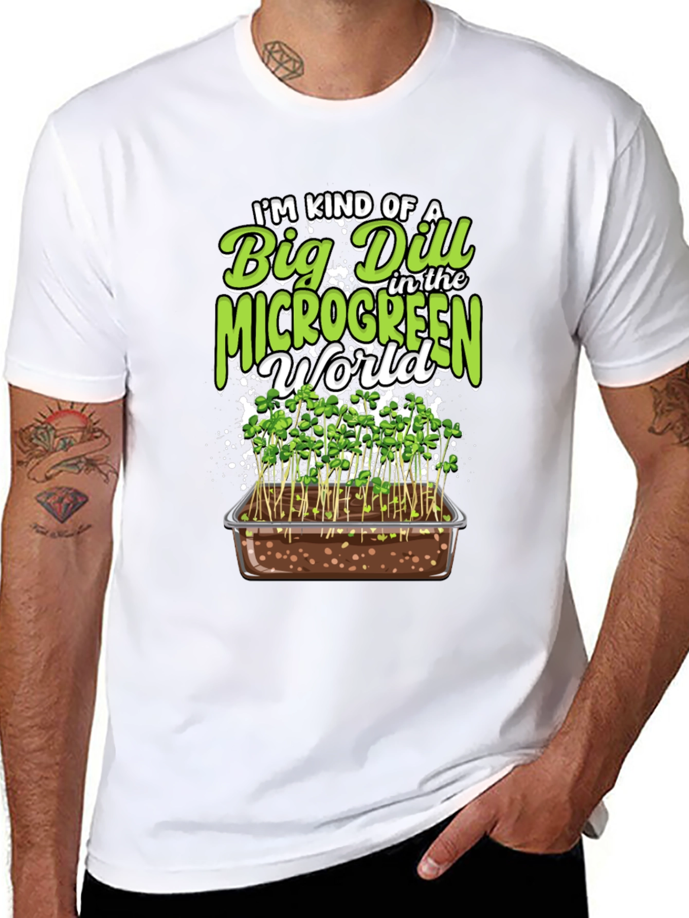 Big Dill Microgreen World Graphic Tee