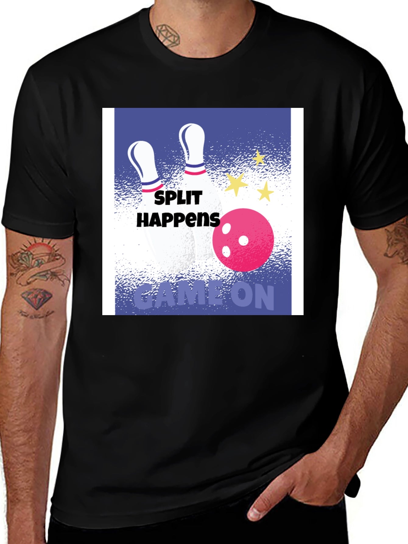 Split Happens Bowling Graphic Tee