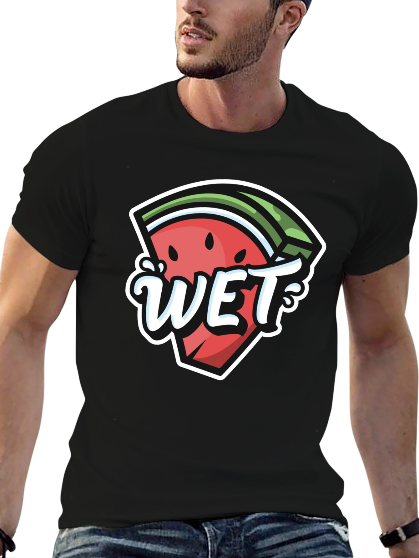 Wet Watermelon Graphic Tee - Summer Fun