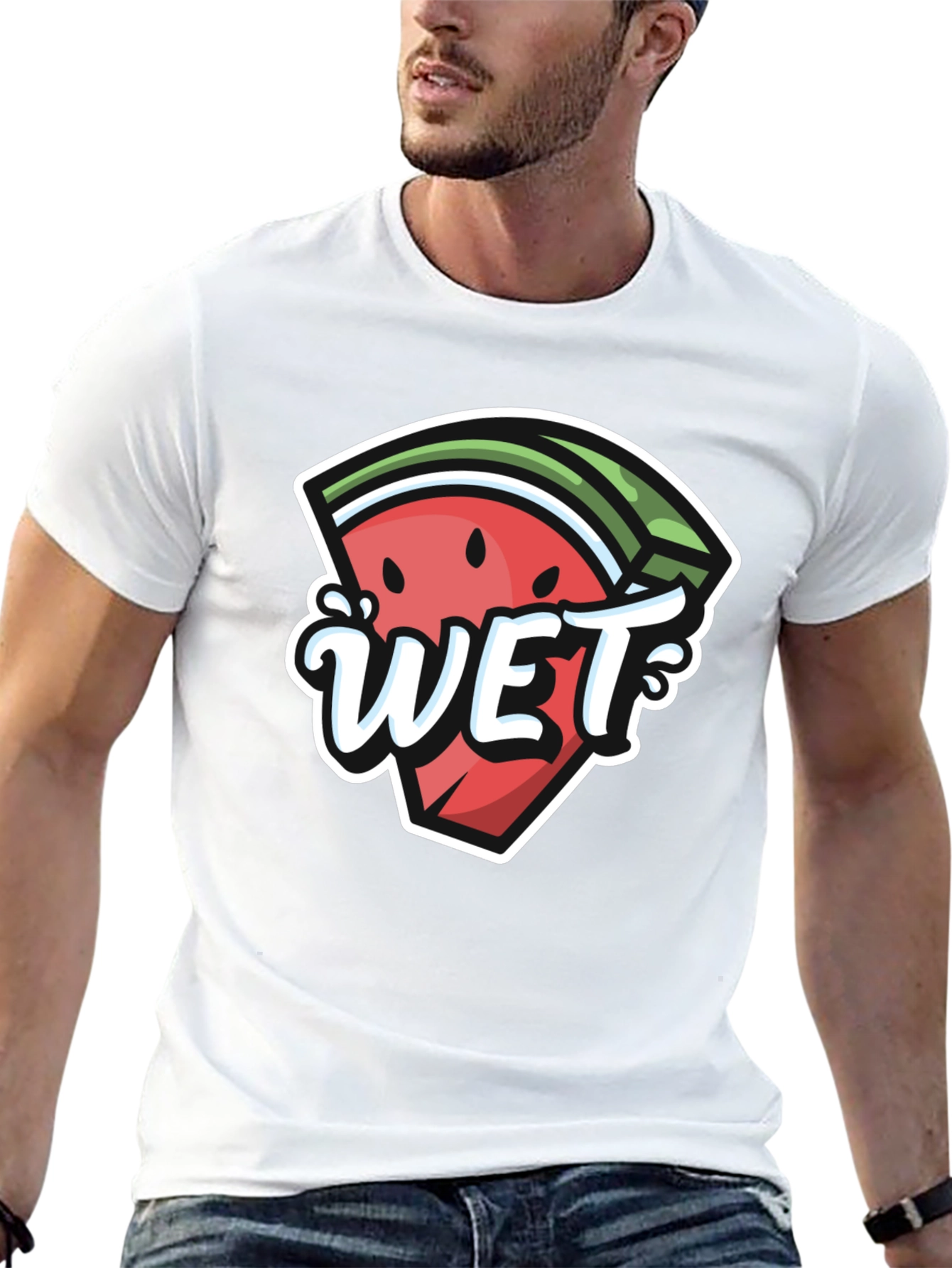 Wet Watermelon Graphic Tee - Summer Fun