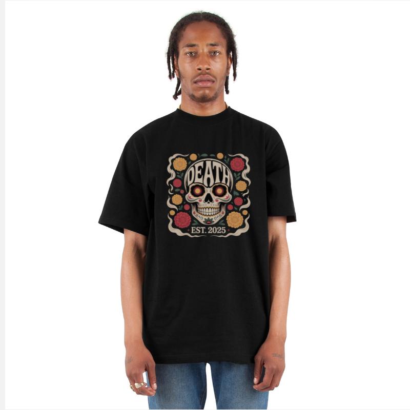 Death Skull with Floral Motif