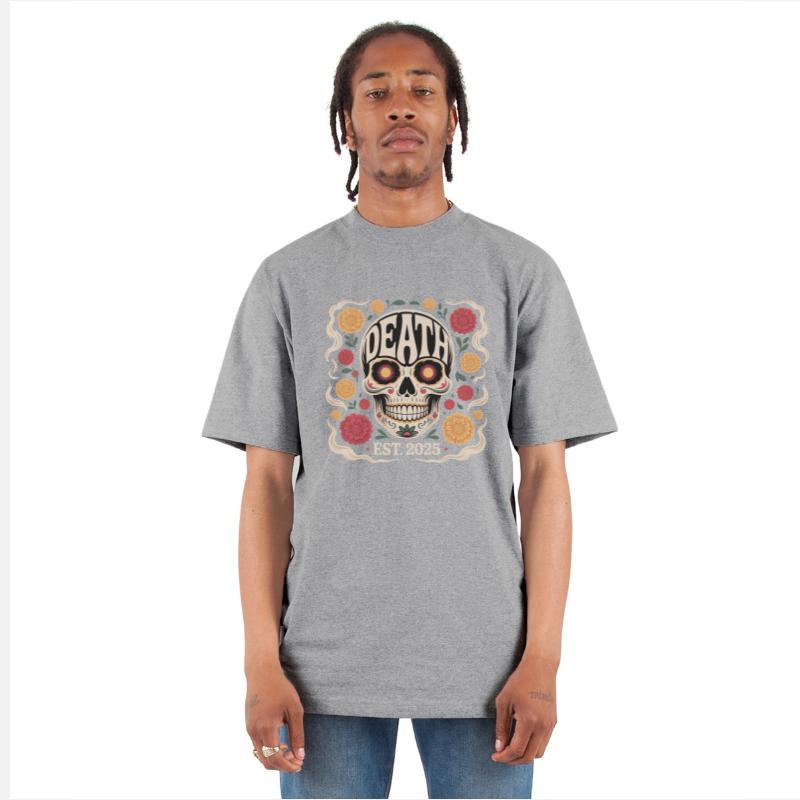 Death Skull with Floral Motif