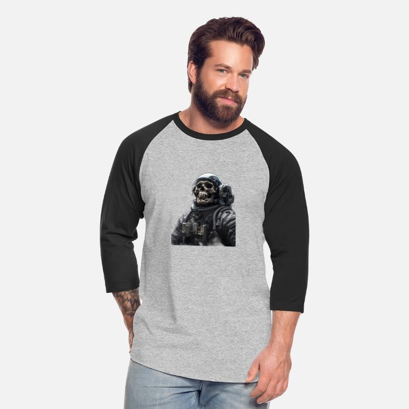 Default An astronaut turned into a skull floats