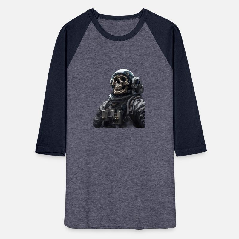 Default An astronaut turned into a skull floats