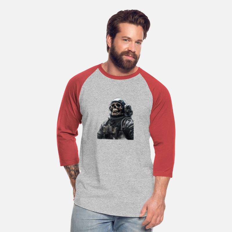 Default An astronaut turned into a skull floats