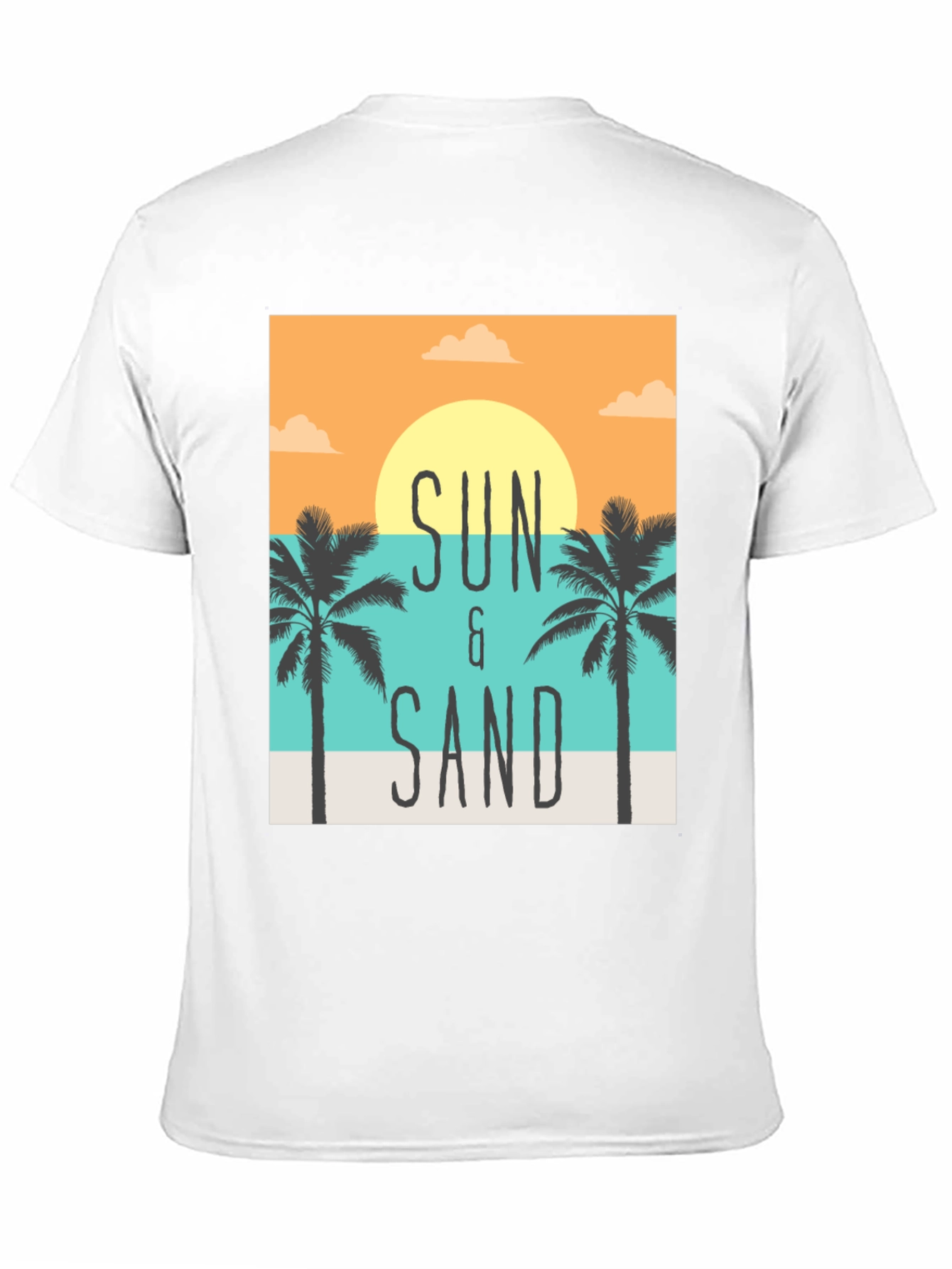 Sun & Sand Graphic Print Black T-Shirt