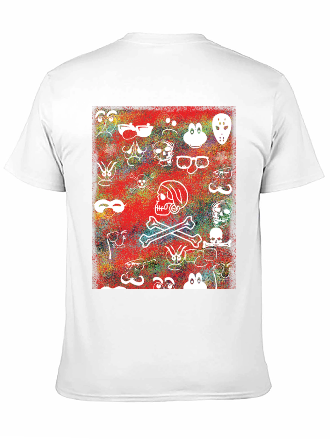 Skull & Character Graphic Print T-Shirt