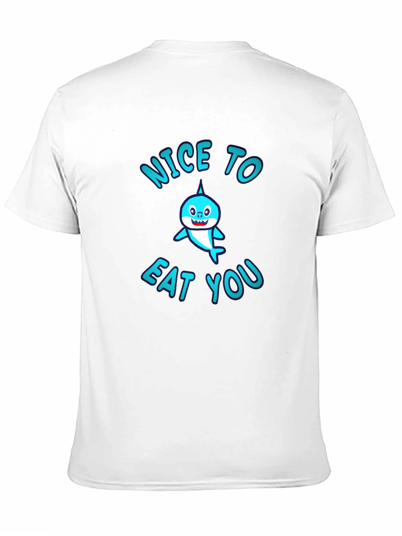 Nice To Eat You Shark Graphic T-Shirt - Black