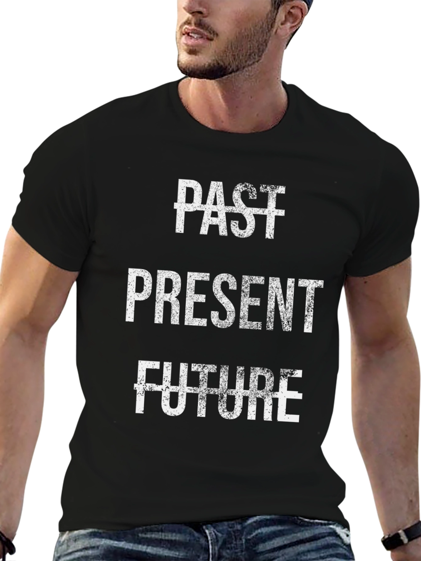 Past Present Future Graphic Tee - Black