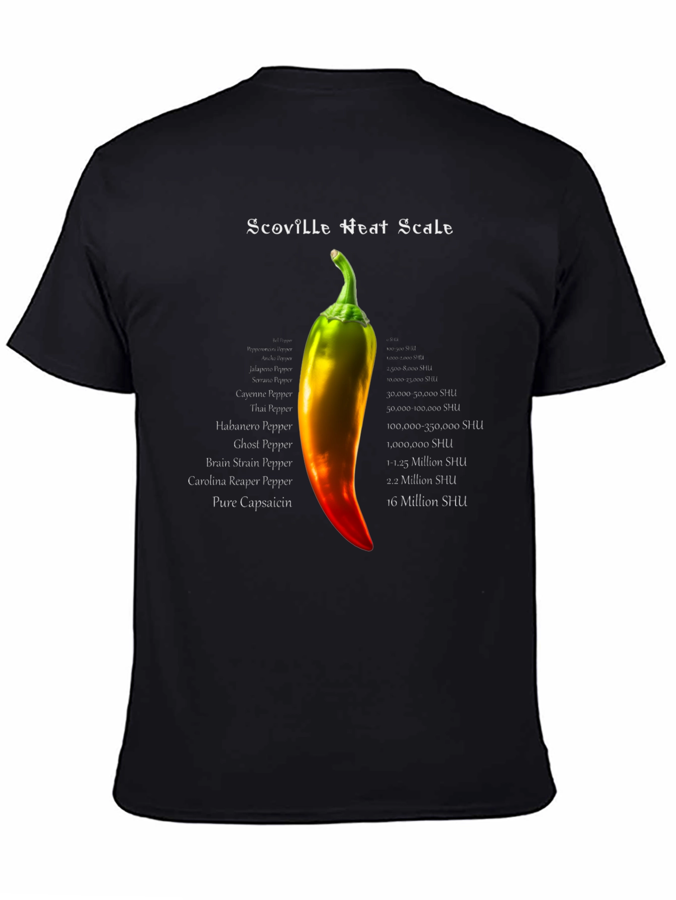 Scoville Heat Scale Pepper T-Shirt