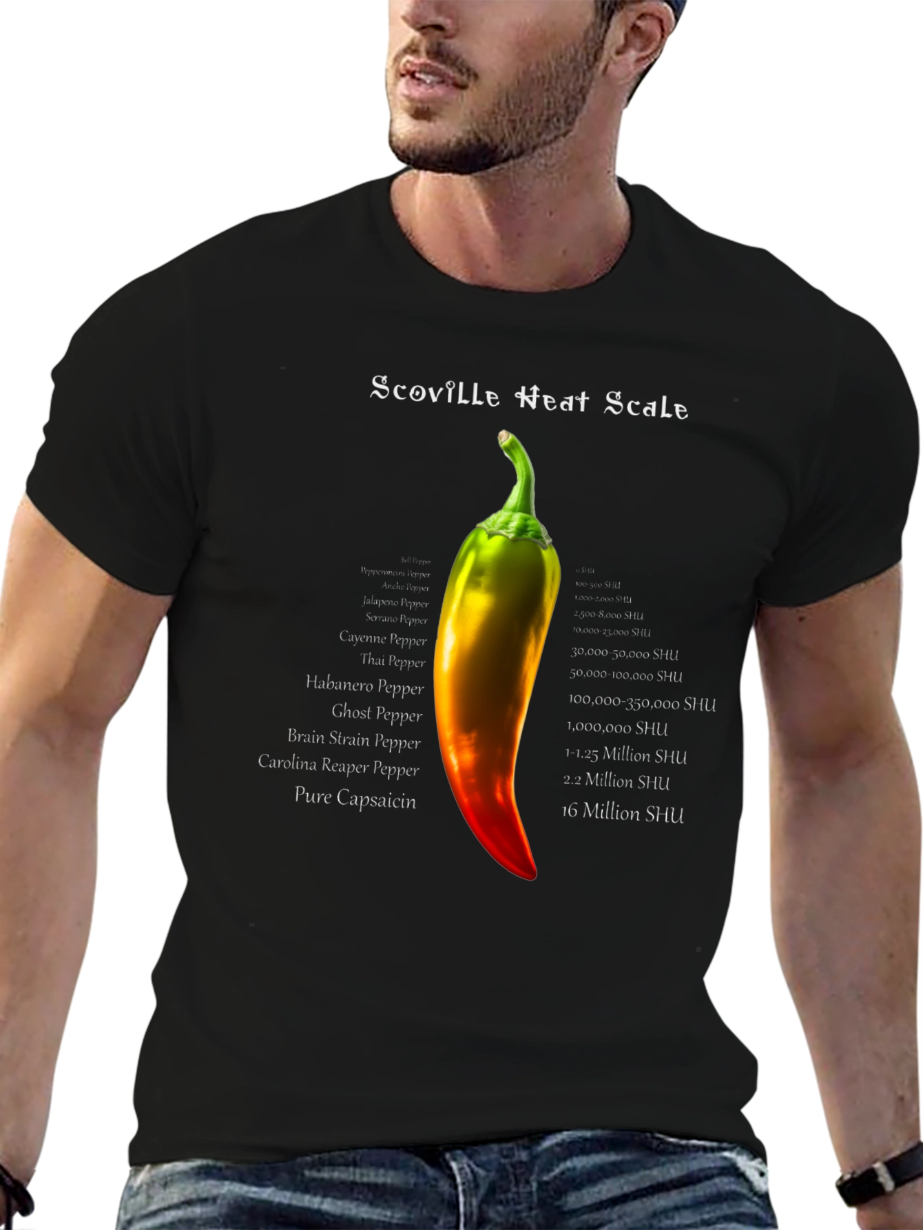 Scoville Heat Scale Pepper T-Shirt