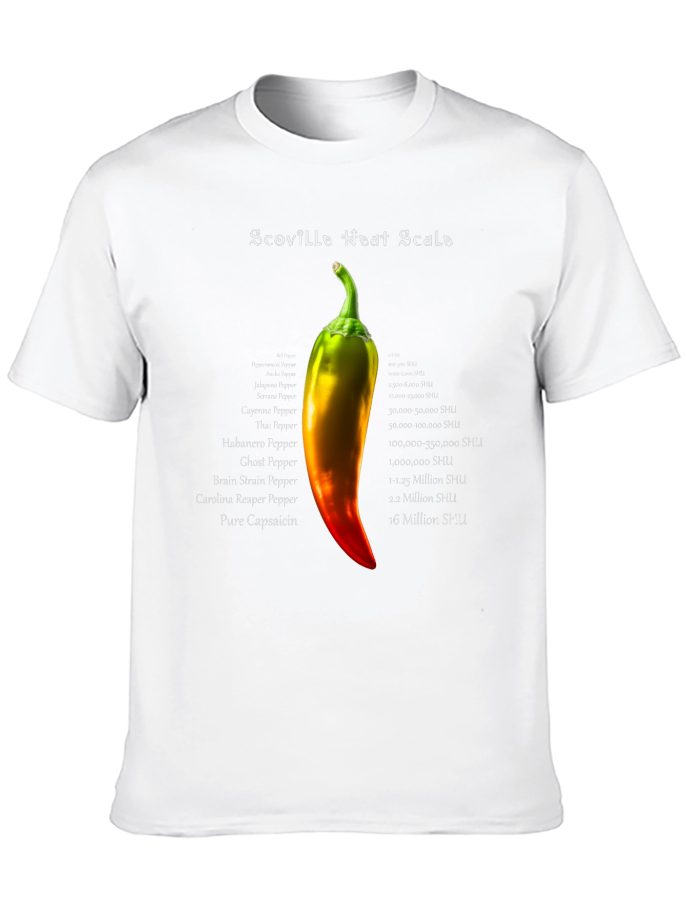 Scoville Heat Scale Pepper T-Shirt