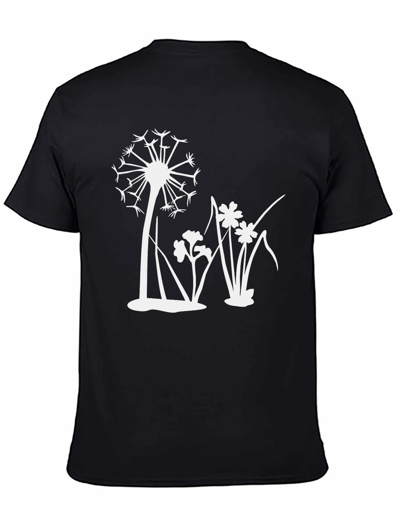 Dandelion Graphic Black T-Shirt