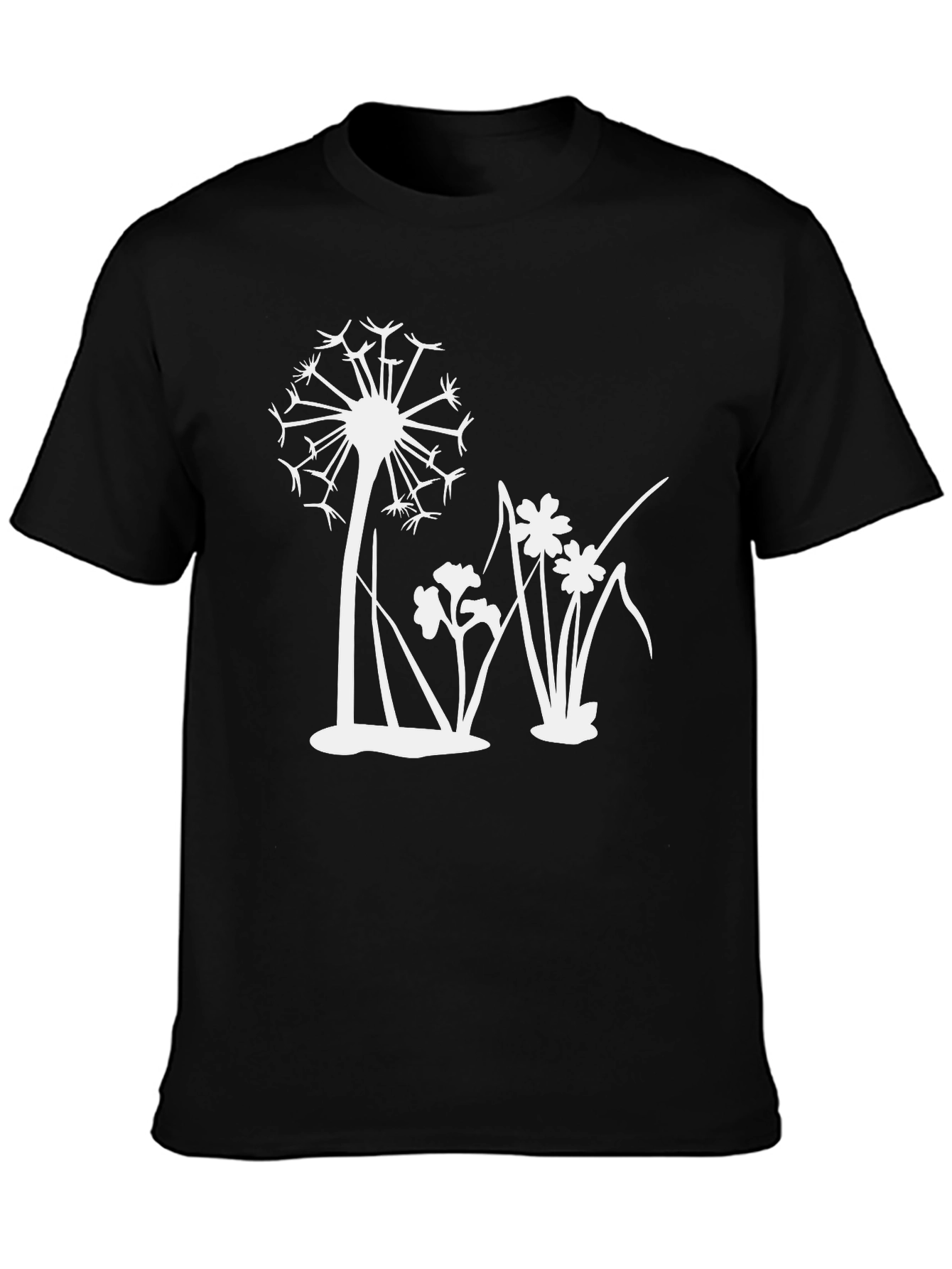 Dandelion Graphic Black T-Shirt