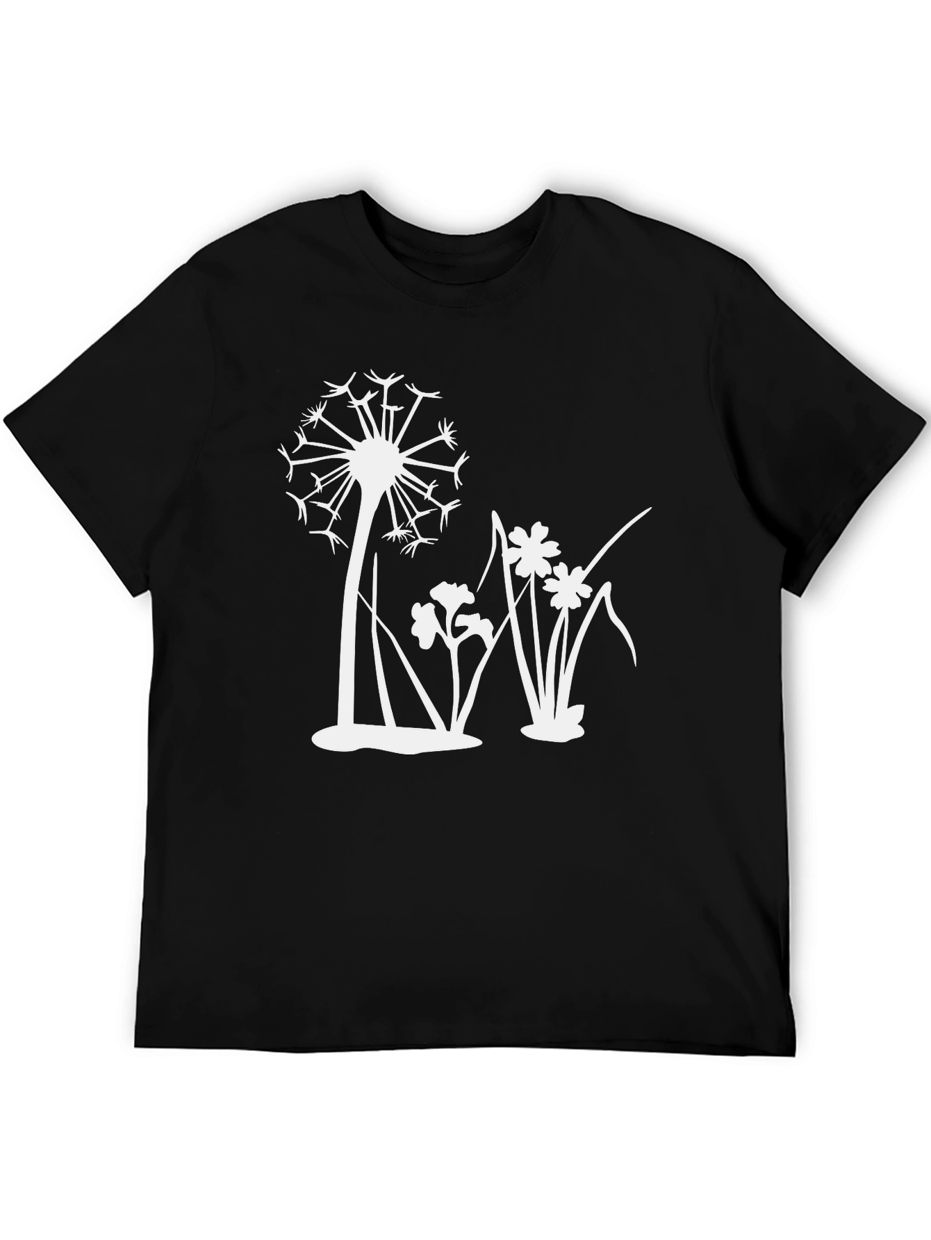 Dandelion Graphic Black T-Shirt