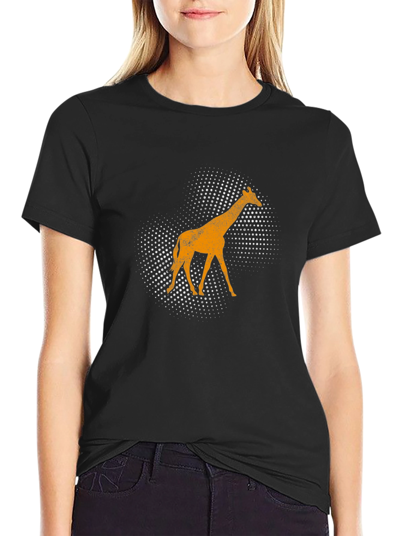 Giraffe Graphic Tee - Mens Black T-Shirt